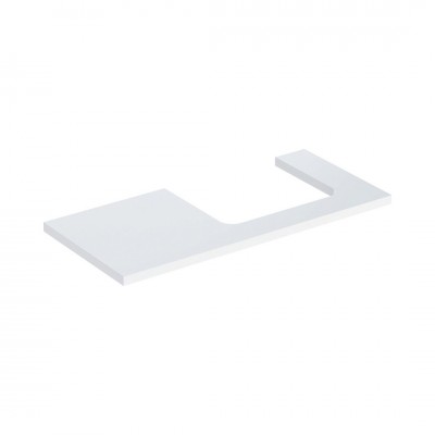 Geberit One blat 104,2x47,3 cm do prostokątnej umywalki nablatowej prawy biały połysk 505.324.00.1