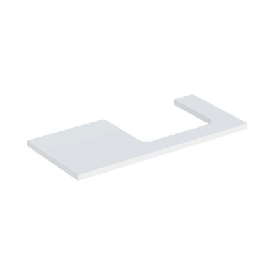 Geberit One blat 104,2x47,3 cm do prostokątnej umywalki nablatowej prawy biały mat 505.324.00.2