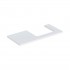 Geberit One blat 104,2x47,3 cm do prostokątnej umywalki nablatowej prawy biały mat 505.324.00.2