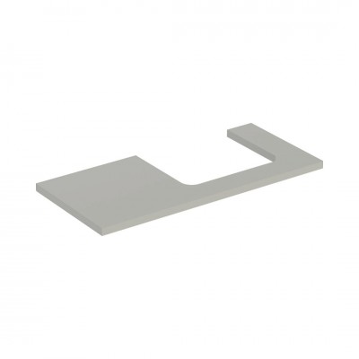 Geberit One blat 104,2x47,3 cm do prostokątnej umywalki nablatowej prawy szary beżowy mat 505.324.00.7