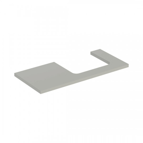 Geberit One blat 104,2x47,3 cm do prostokątnej umywalki nablatowej prawy szary beżowy mat 505.324.00.7