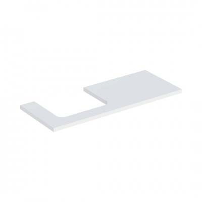 Geberit One blat 119x47,3 cm do prostokątnej umywalki nablatowej lewy biały mat 505.305.00.2