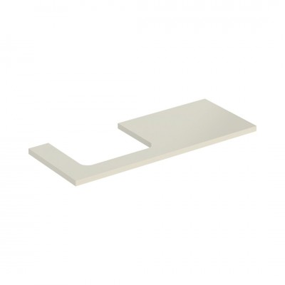 Geberit One blat 119x47,3 cm do prostokątnej umywalki nablatowej lewy szary piaskowy połysk 505.305.00.4