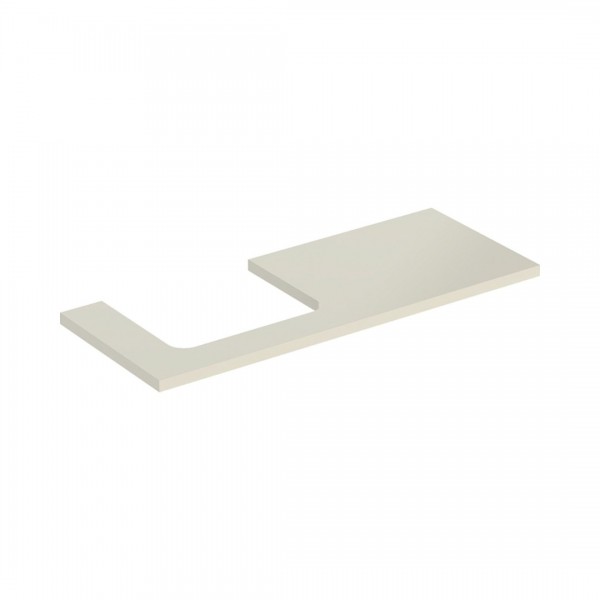 Geberit One blat 119x47,3 cm do prostokątnej umywalki nablatowej lewy szary piaskowy połysk 505.305.00.4