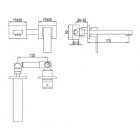 Kohlman Excelent bateria umywalkowa podtynkowa 2-otworowa wylewka 17 cm QW180H