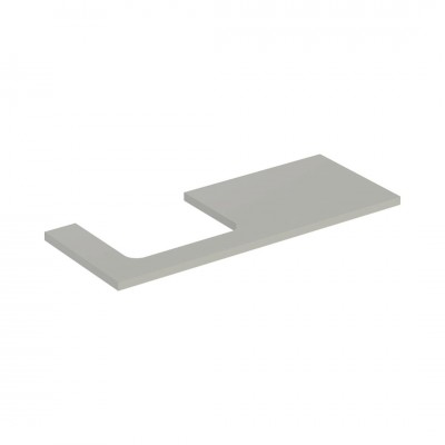 Geberit One blat 119x47,3 cm do prostokątnej umywalki nablatowej lewy szary beżowy mat 505.305.00.7