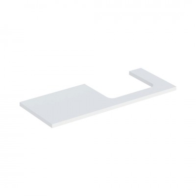 Geberit One blat 119x47,3 cm do prostokątnej umywalki nablatowej prawy biały mat 505.325.00.2