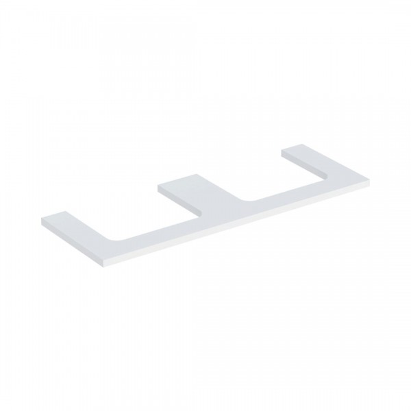Geberit One blat 133.8x47,3 cm do prostokątnej umywalki nablatowej biały mat 505.286.00.2