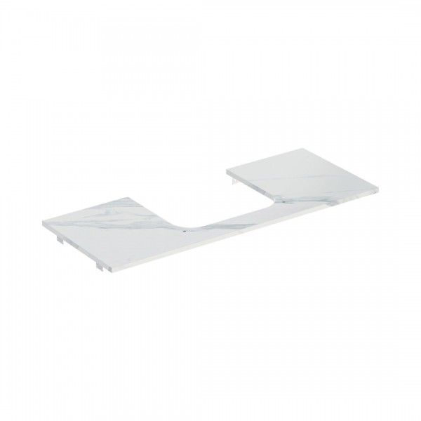 Geberit One blat 119x47,3 cm gres szkliwiony do prostokątnej umywalki nablatowej biały mat 505.115.00.1