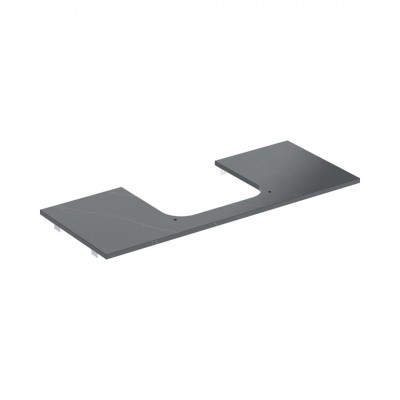 Geberit One blat 119x47,3 cm gres szkliwiony do prostokątnej umywalki nablatowej czarny mat 505.115.00.2