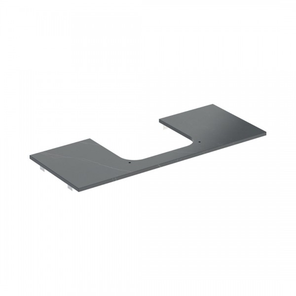 Geberit One blat 119x47,3 cm gres szkliwiony do prostokątnej umywalki nablatowej czarny mat 505.115.00.2
