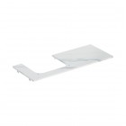 Geberit One blat 119x47,3 cm gres szkliwiony do prostokątnej umywalki nablatowej lewy imitacja marmuru biały mat 505.135.00.1