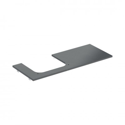 Geberit One blat 119x47,3 cm gres szkliwiony do prostokątnej umywalki nablatowej lewy imitacja marmuru czarny mat 505.135.00.2