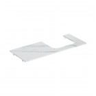 Geberit One blat 119x47,3 cm gres szkliwiony do prostokątnej umywalki nablatowej prawy imitacja marmuru biały mat 505.155.00.1