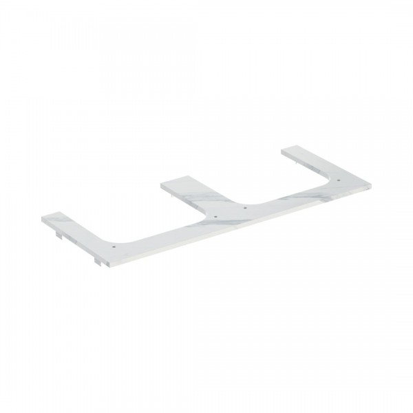 Geberit One blat 119x47,3 cm gres szkliwiony do prostokątnej umywalki nablatowej imitacja marmuru biały mat 505.165.00.1