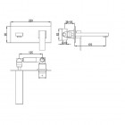 Kohlman Excelent bateria umywalkowa podtynkowa 2-otworowa wylewka 17 cm QW185H