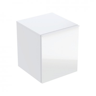 Geberit Acanto szafka 45,5 cm boczna wisząca biały połysk/szkło 503.010.01.2