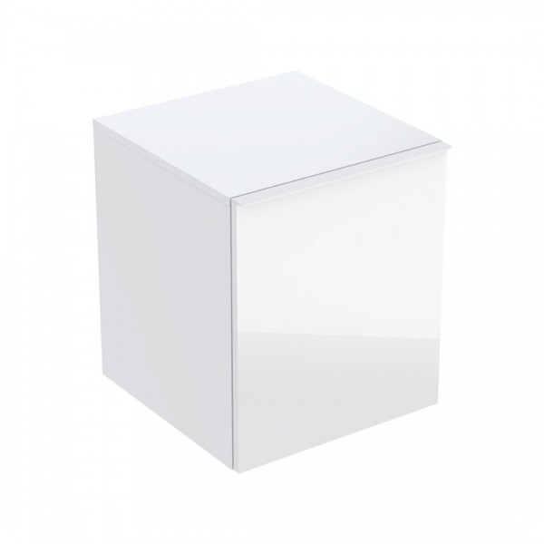Geberit Acanto szafka 45,5 cm boczna wisząca biały połysk/szkło 503.010.01.2