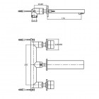 Kohlman Excelent bateria umywalkowa podtynkowa 3-otworowa wylewka 17 cm QW190H