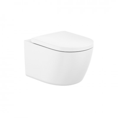 Roca Meridian miska WC wisząca Rimless Vortex z deską WC wolnoopadającą biała A34H741000