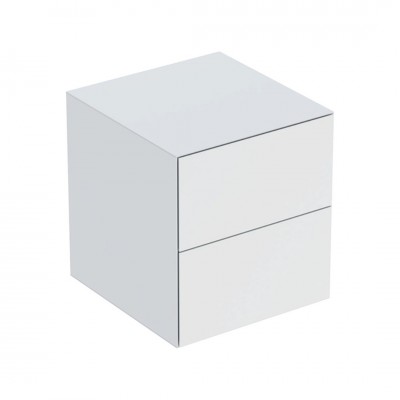 Geberit One szafka 45 cm 2 szuflady boczna wisząca biały mat 505.077.00.2