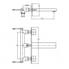 Kohlman Excelent bateria umywalkowa podtynkowa 3-otworowa wylewka 17 cm QW195H