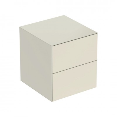 Geberit One szafka 45 cm 2 szuflady boczna wisząca szary piaskowy połysk 505.077.00.4
