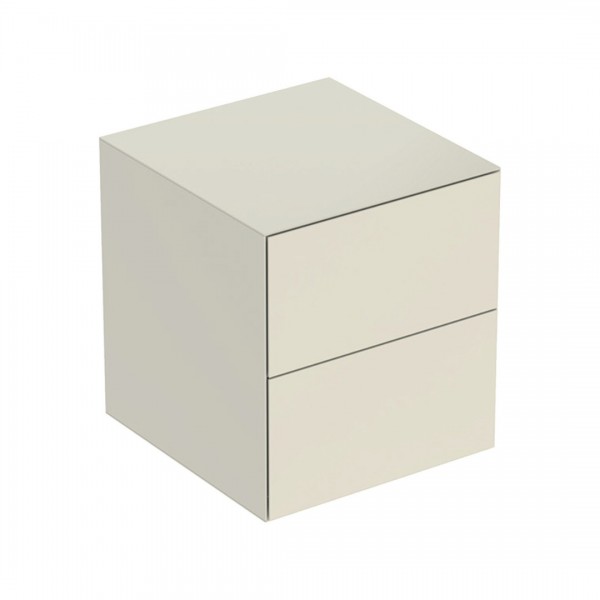 Geberit One szafka 45 cm 2 szuflady boczna wisząca szary piaskowy połysk 505.077.00.4