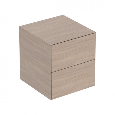 Geberit One szafka 45 cm 2 szuflady boczna wisząca dąb 505.077.00.5