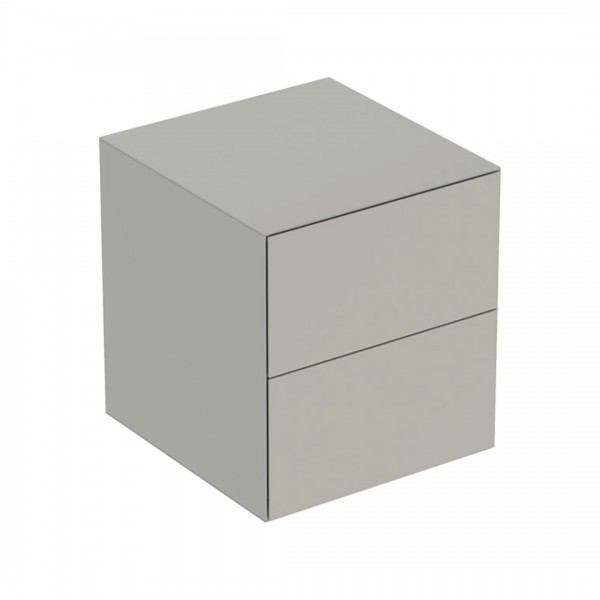 Geberit One szafka 45 cm 2 szuflady boczna wisząca szary beżowy mat 505.077.00.7