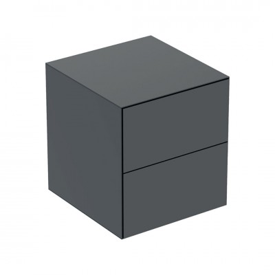 Geberit One szafka 45 cm 2 szuflady boczna wisząca czarny mat 505.077.00.8