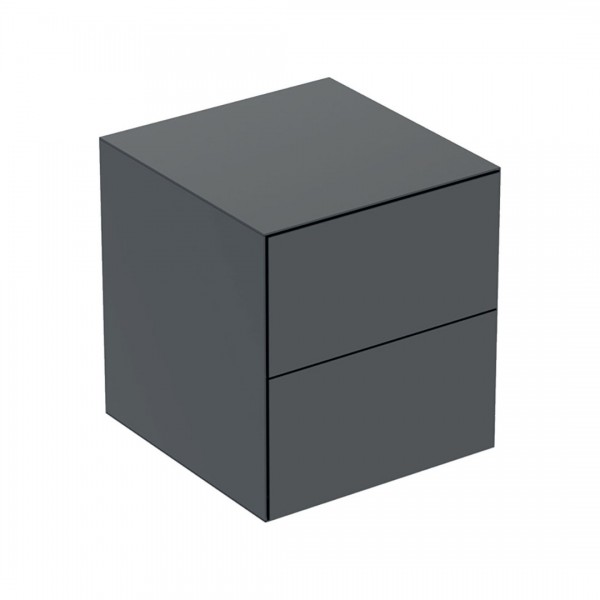 Geberit One szafka 45 cm 2 szuflady boczna wisząca czarny mat 505.077.00.8