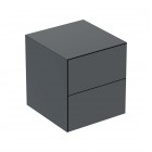 Geberit One szafka 45 cm 2 szuflady boczna wisząca czarny mat 505.077.00.8