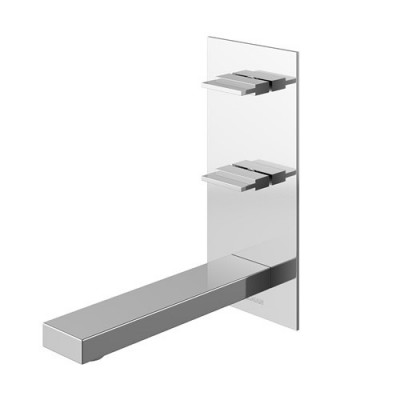 Kohlman Excelent bateria umywalkowa podtynkowa 3-otworowa wylewka 16,5 cm QW196H