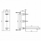 Kohlman Excelent bateria umywalkowa podtynkowa 3-otworowa wylewka 16,5 cm QW196H