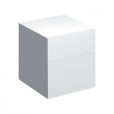 Geberit Xeno2 szafka 45 cm 2 szuflady boczna wisząca biały połysk 500.504.01.1