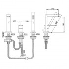 Kohlman Excelent bateria wannowa stojąca 3-otworowa QB241H