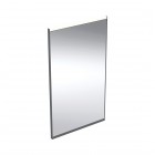 Geberit Option Plus lustro 40x70 cm prostokątne z oświetleniem LED czarny mat/aluminium anodyzowane 502.780.14.1