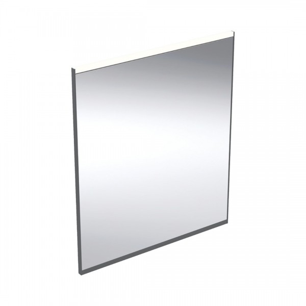 Geberit Option Plus lustro 60x70 cm prostokątne z oświetleniem LED czarny mat/aluminium anodyzowane 502.781.14.1