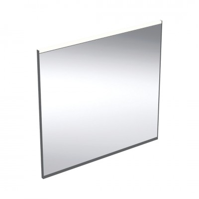Geberit Option Plus lustro 75x70 cm prostokątne z oświetleniem LED czarny mat/aluminium anodyzowane 502.782.14.1