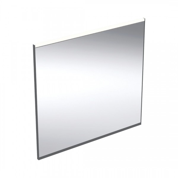 Geberit Option Plus lustro 75x70 cm prostokątne z oświetleniem LED czarny mat/aluminium anodyzowane 502.782.14.1