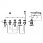 Kohlman Excelent bateria wannowa stojąca 5-otworowa QB242H