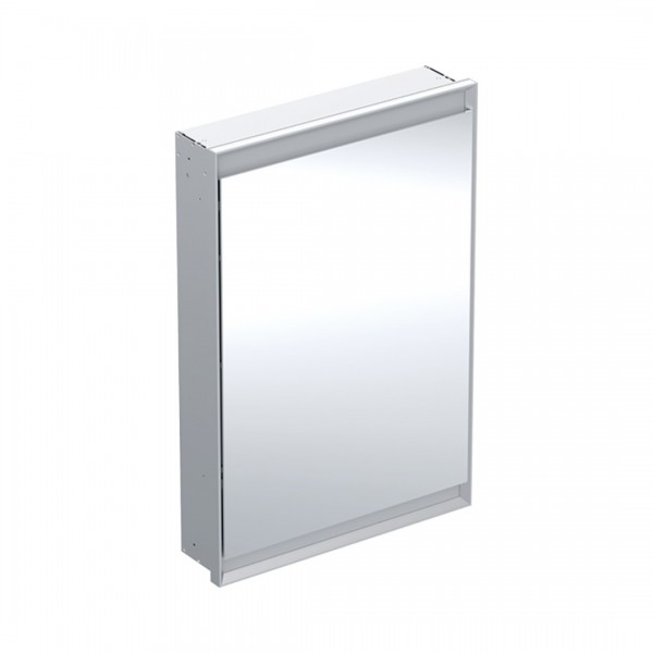 Geberit One ComfortLight szafka 60 z lustrem 1 drzwi podtynkowa zawiasy po lewej aluminium anodyzowane 505.800.00.1