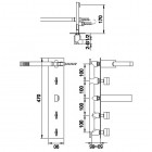 Kohlman Excelent bateria wannowa podtynkowa 5-otworowa QW269H