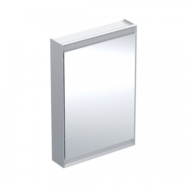 Geberit One ComfortLight szafka 60 z lustrem 1 drzwi wisząca zawiasy po lewej aluminium anodyzowane 505.810.00.1