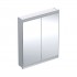 Geberit One ComfortLight szafka 75 cm z lustrem 2 drzwi podtynkowa zawiasy po lewej aluminium anodyzowane 505.802.00.1