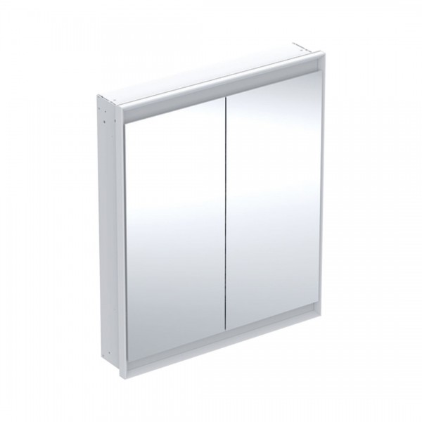 Geberit One ComfortLight szafka 75 cm z lustrem 2 drzwi podtynkowa biała 505.802.00.2