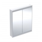 Geberit One ComfortLight szafka 75 cm z lustrem 2 drzwi podtynkowa biała 505.802.00.2