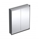 Geberit One ComfortLight szafka 75 cm z lustrem 2 drzwi podtynkowa czarny mat 505.802.00.7