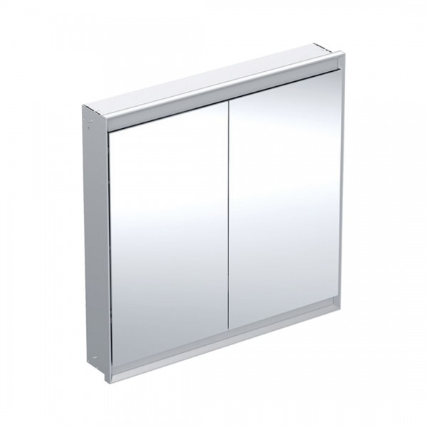 Geberit One ComfortLight szafka 90 cm z lustrem 2 drzwi podtynkowa aluminium anodyzowane 505.803.00.1